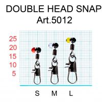 Застежка с вертлюжком ДВОЙНОЙ ПЛАСТИК №M (уп. 4 шт.)